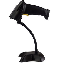 Premier Lector de Código de Barras Láser 1D MS3-1D USB, Escáner Ergonómico con Soporte de Sobremesa, Plug & Play para TPV, Supermercados y Retail